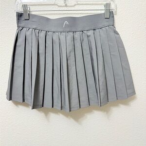 HEAD Gray Pleated Tennis Skort Built In Shorts Size S, tennis skort